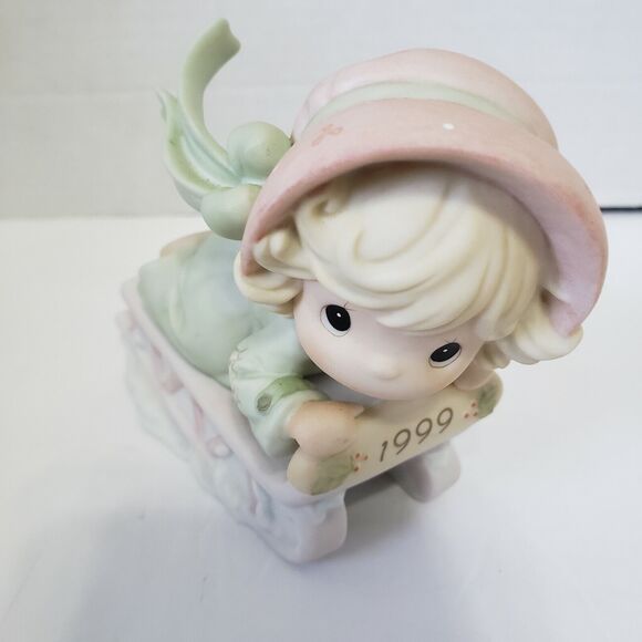Precious Moments Slide Into The Next Millenium With Joy 1999 Annual Figurine Vtg - Picture 8 of 11